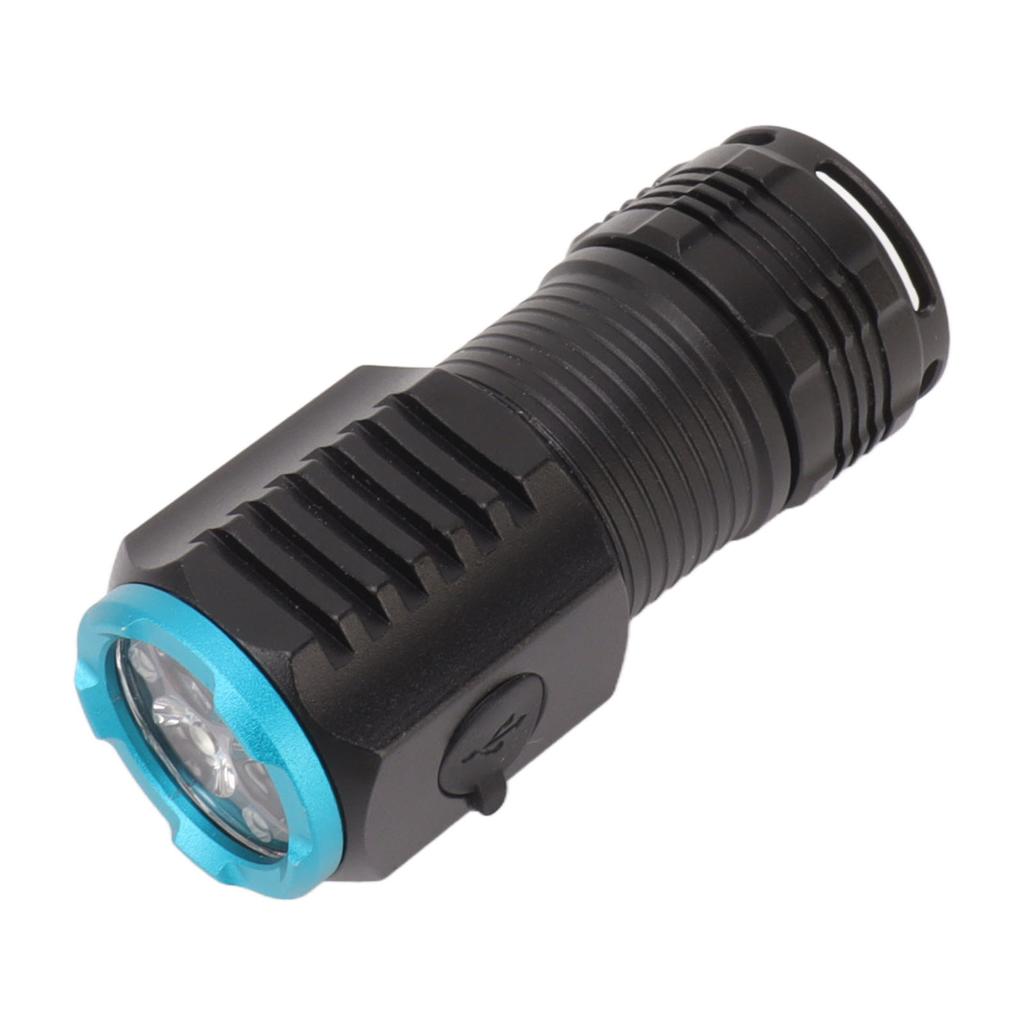Mini Powerful Flashlight High Luminous Flux 2000lm Bright USB C Rechargeable LED 6 Modes IPX4