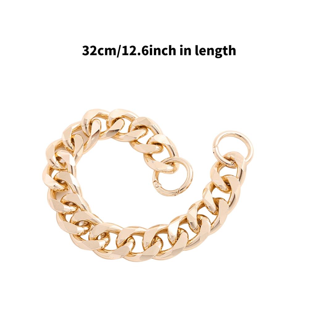 Chaîne de sac à main en acrylique Sangle de chaîne plate Sangles de sac à main en acrylique Remplacement à la mode Poignées de sac à main pour l'artisanat DIY