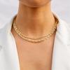 Gold-Plated Titanium Steel Rope Chain Necklace, 3MM/4MM, DIY Combination, Stainless Steel Jewelry