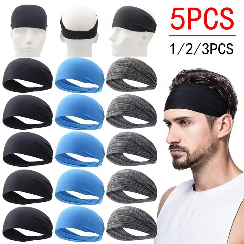 Elastic Sports Headbands Sweat Absorption Headdress Quick Dry Fitness Headband Anti-slip Breathable Sweatbands for Yoga Runnin