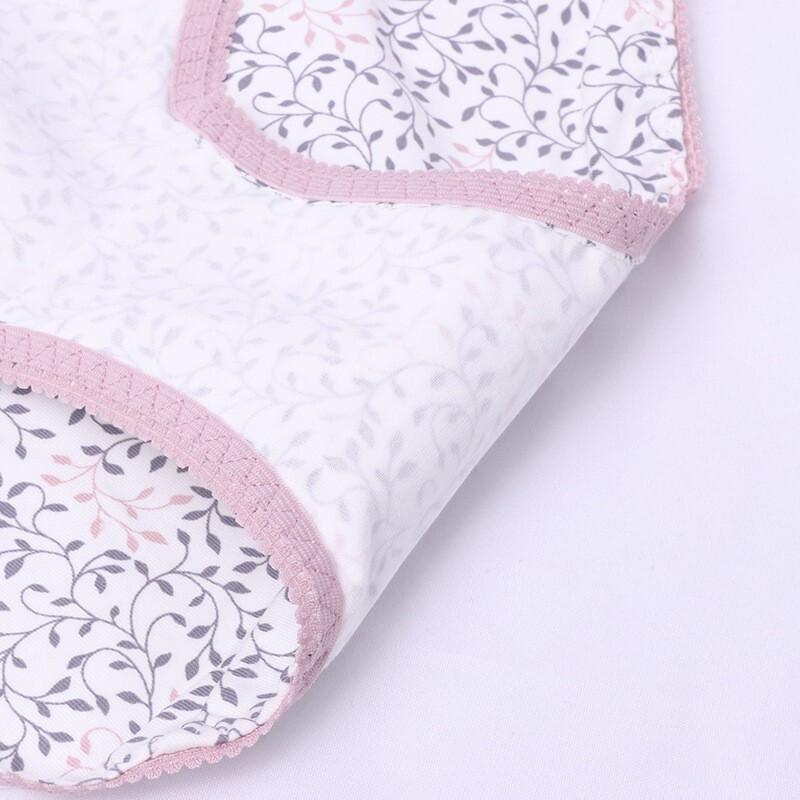 Deanfun Women's Cotton Mid-Waist Printed Briefs 3-Pack