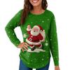 Damenmode Langarm Weihnachten Locker Langarm Rundhals Casual Oberteil