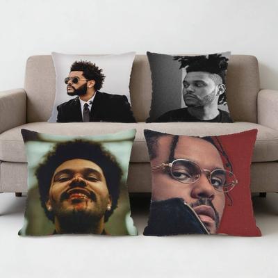 The WWeeknd XO Singer Pillow Case Antidustmite Pillowcase Invisible Zipper Silky Short Plush Sofa Cushion Cover