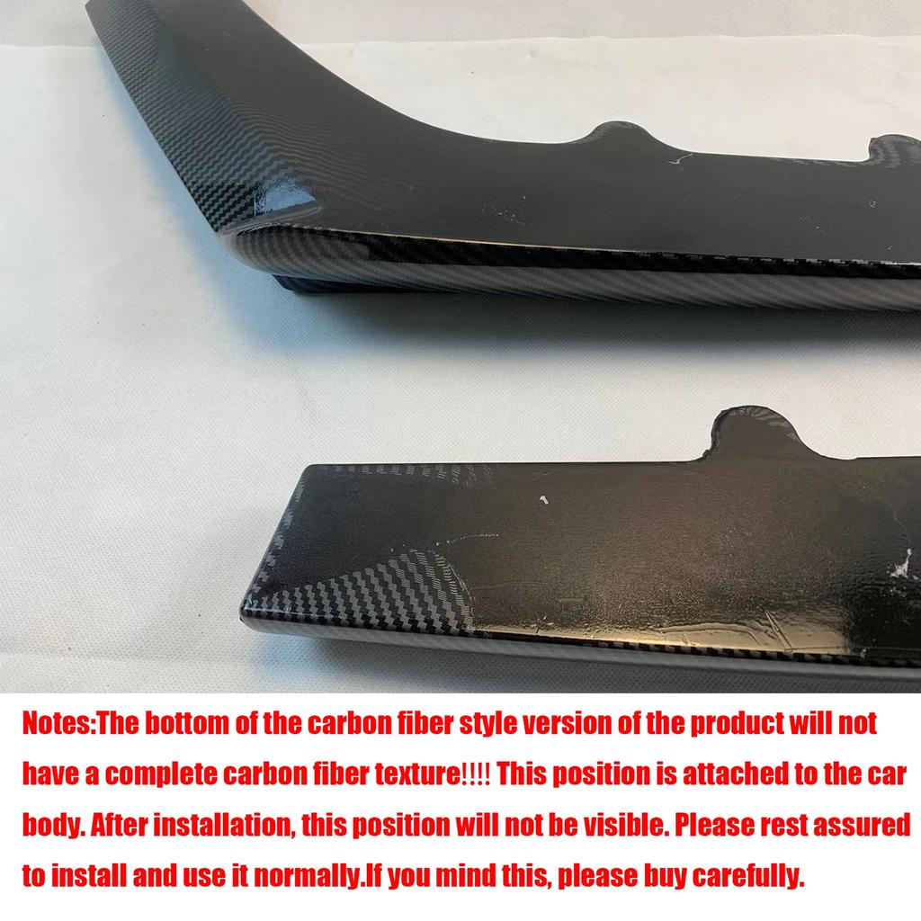 For BMW F80 M3 F82 F83 M4 2015-2020 Car Rear Diffuser Bumper Corner Spoiler Splitter Rear Lip Protector Guard Carbon Fiber Look