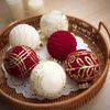 Christmas Tree Ornament Set: Nine Painted Macaron Candy Color Irregular Balls