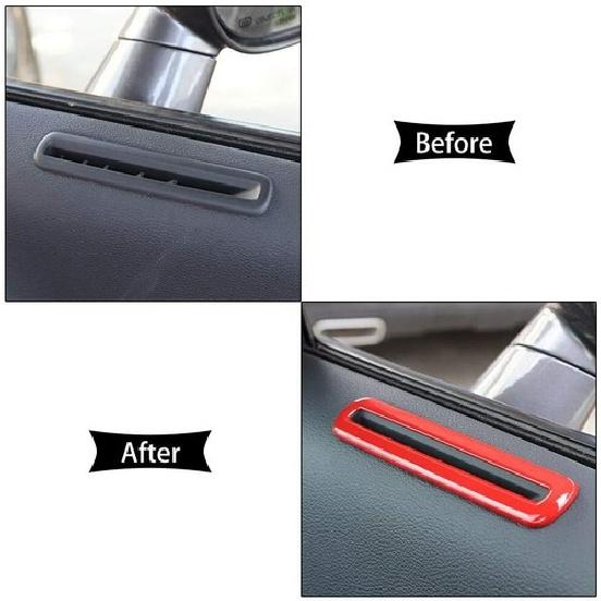 Door Air Condition Outlet Vent Trim Accessories for Dodge Challenger 2015 up Red