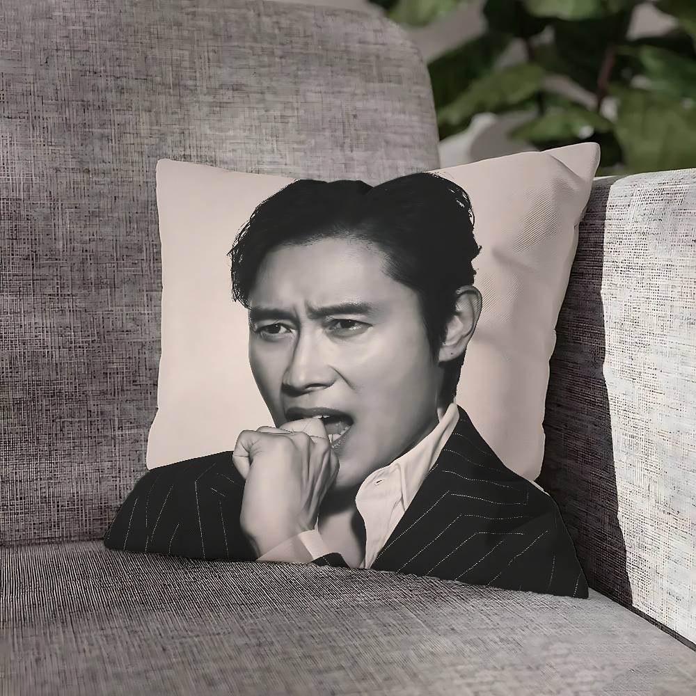 Lee B-Byung H-Hun Pillow Case For Sofa Decor Home Car Office Living Room Printing Cushion Cover Decorations and Protector