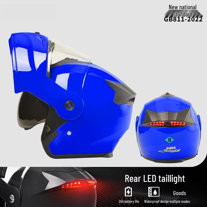 

Milin Electric Motorcycle Helmet with HD Visor & LED Taillight One Size