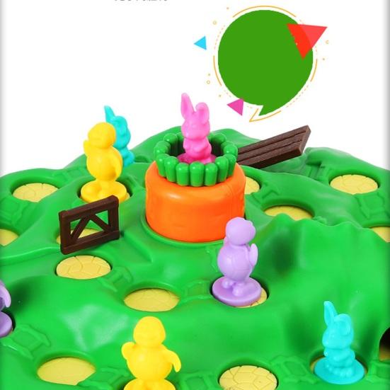 1 Set Rabbit Kids Trap Board Game for 3D Interactive Multiplayer Fun Action Game Race