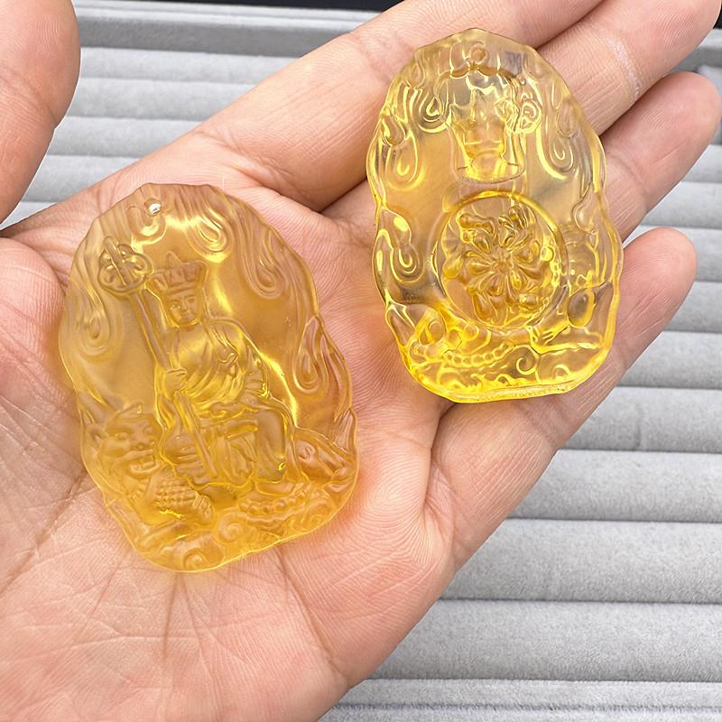 Ksitigarbha Bodhisattva Pendant Necklace Buddha Lucky Amulet Pendant Necklace For Men Women Long Sweater Chain Buddhist Jewelry