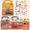 Reusable Scene Sticker Book DIY Puzzle Quiet Busy Paste A Book Cartoon Animal Learning Cognition Toys For Kids Gift