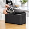 Oxford Fabric Portable Picnic Basket with Handle Foldable Insulated Storage Bag Large Capacity for Outdoor Camping Grocery Shopping