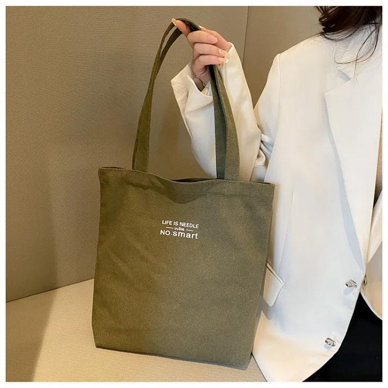 Women Canvas Tote Casual Shoulder Work Bag Large Capacity Top Handle Bag Multifunction Big Shopping Handbag
