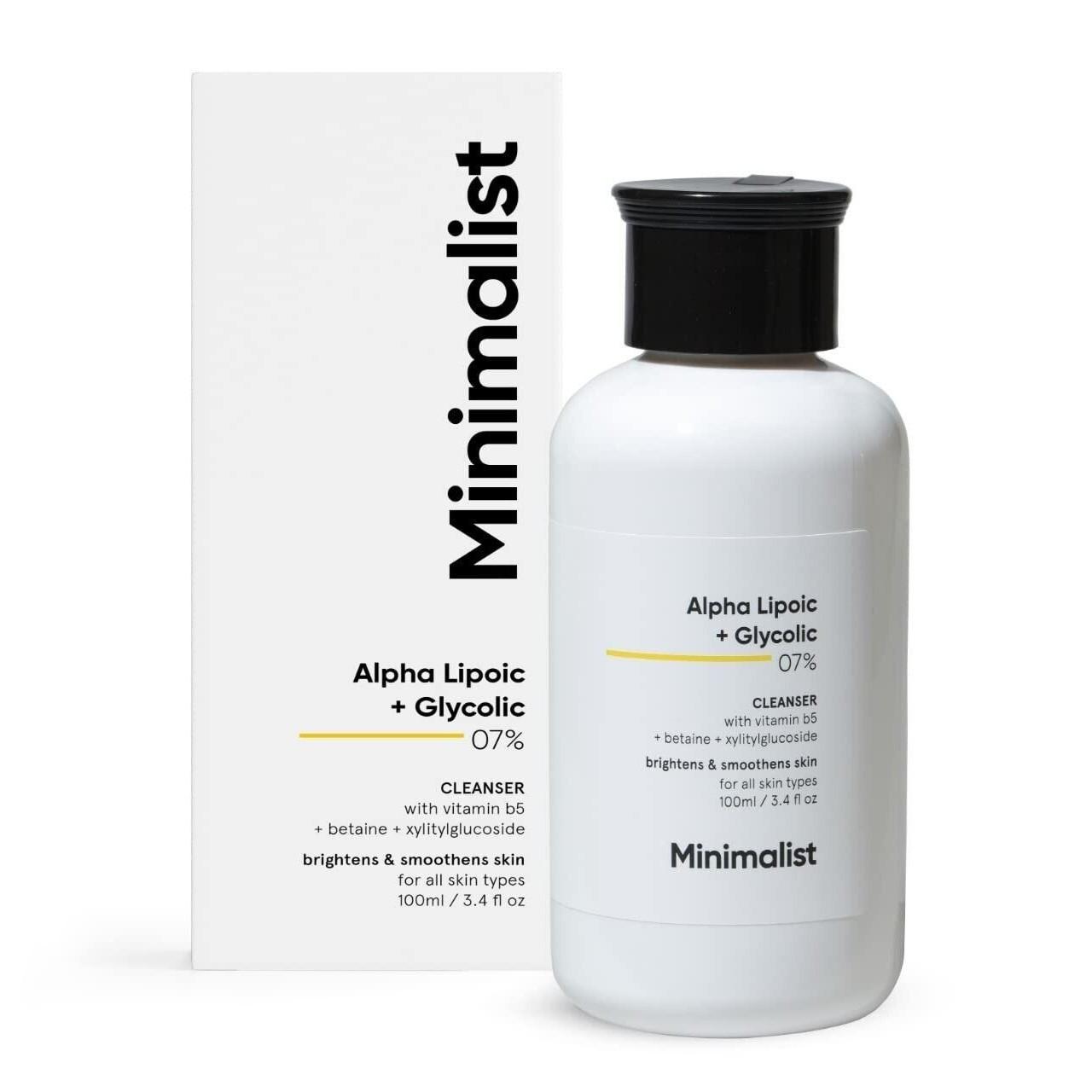 

Minimalist 7% Ala & Aha Face Wash With Vitamin B5 For Hydration 100Ml u245 AR1270