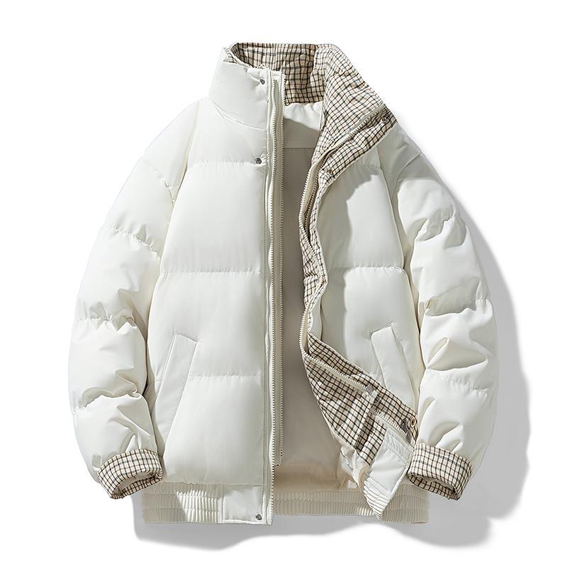 Men's Daily Short Cotton Jacket Casual Style Warm Winter Coat