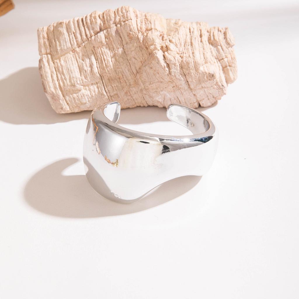 Geometric Irregular CCB Gold and Silver Bracelet, Hip Hop Exaggerated Jewelry Bracelet Set Female