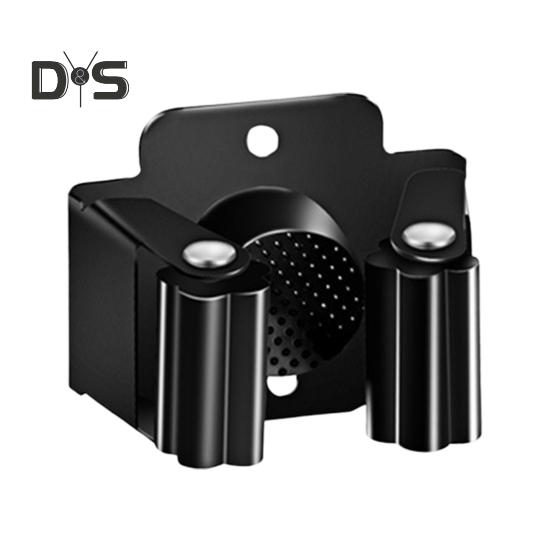 Wall Mount Broom Holder Non-Slip Design Simple Installation Stainless Steel Heavy Duty Mop Holder Broom Hanger with Screws