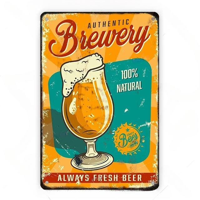 Cold Beer Posters Vintage Metal Tin Signs Drink Retro Bar Club Pub Restaurant Wall Art Decoration Plate