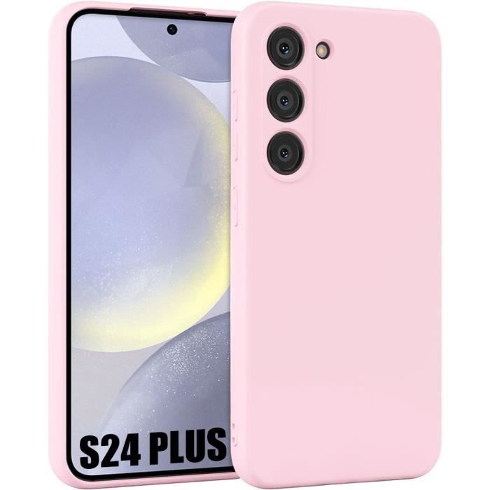 Coque - Samsung - Galaxy S24 Plus - Silicone - Antichoc - Rose Clair