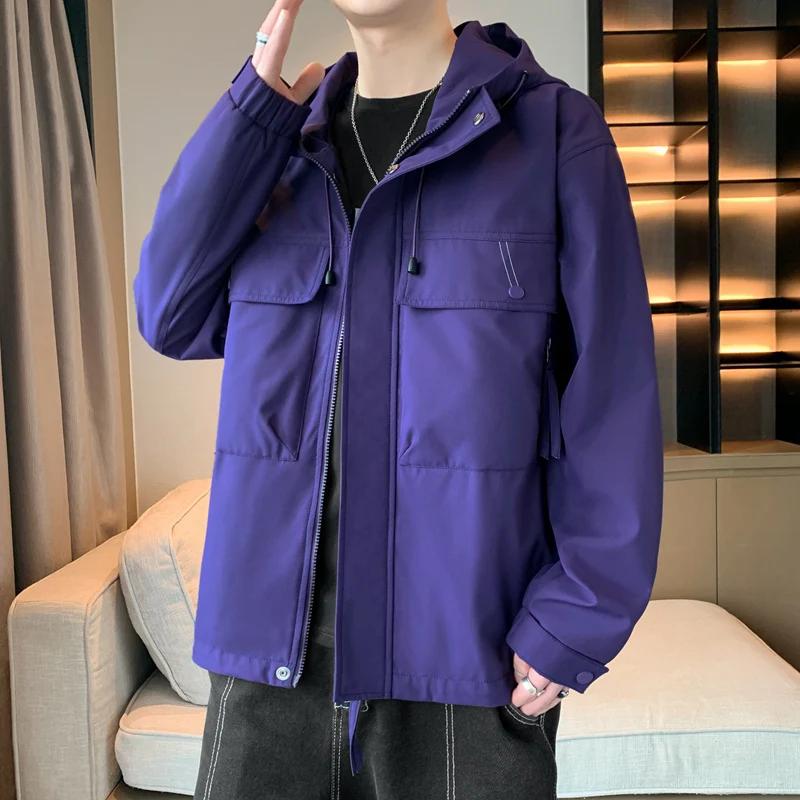 2026 Spring Autumn Men Hooded Jackets Men Casual Coats Man High Street Multi-Pocket Jacket Unisex Outerwear