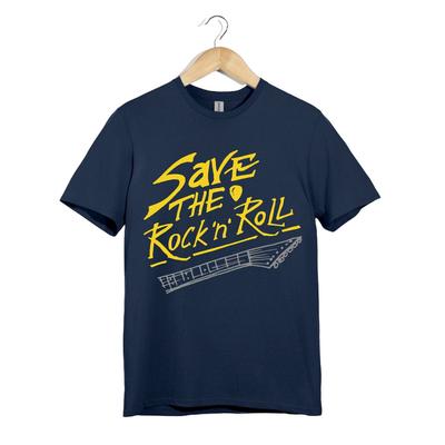 Rette den Rock n Roll T-Shirt Unisex Gitarre Musikliebhaber Retro Band Stil Geschenk Kunst