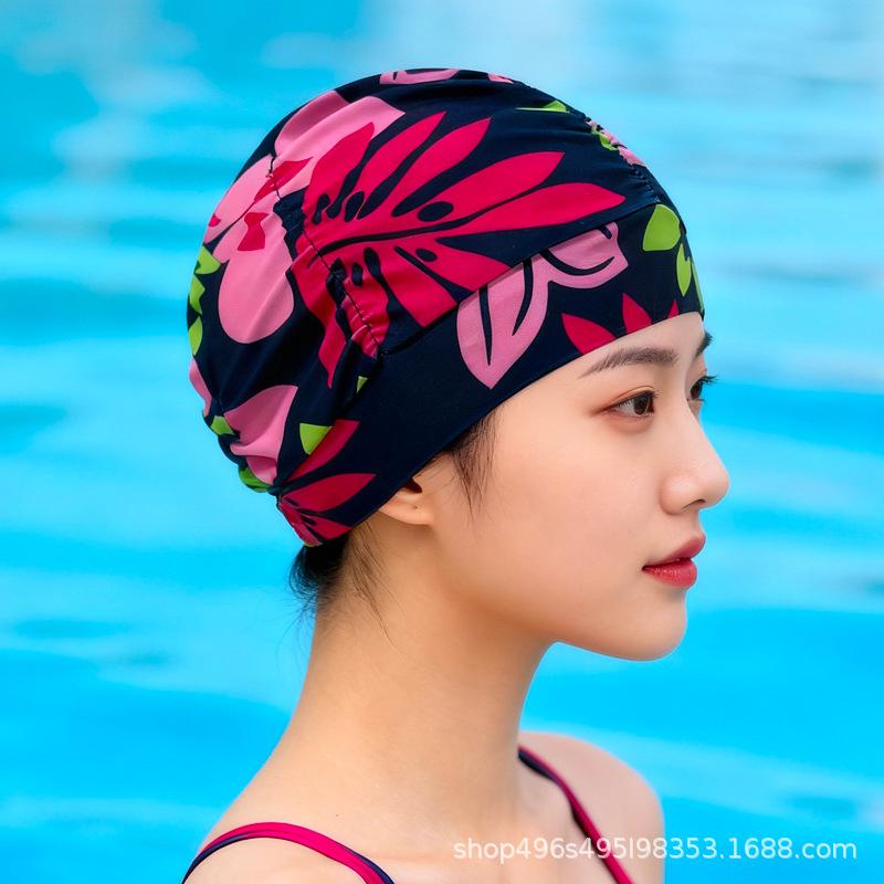 

Adult Double Line Black Swim Cap One Size