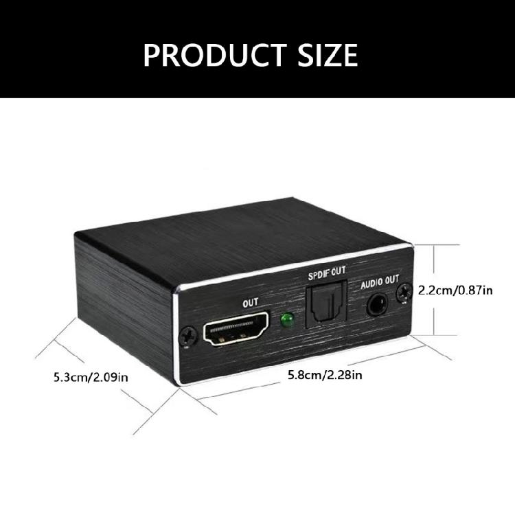 Kompakter 4K HDTV Audio Extraktor 4K HDTV Audio Splitter Unterstützt 5.1 Surround Sound für Mehrgerätekompatibilität