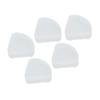 5pcs Powder Puff Storage Box Portable Transparent Triangle Makeup Puff Container Case for Bead Capsu
