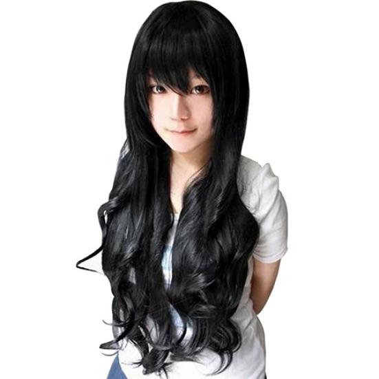 Women Long Curly Big Wavy Hair Popular Colorful Cool Perma-long Cosplay Wig