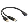 Usb3.0 One To Two Extension Cable Usb Computer 1 To 2 Power Splitter Female/Male To Two Male/ Female Converter