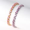 4*6mm 18K Gold Platiert Luxus Bunt AAA Zirkonia Kette Armband Trendiges Armreif Wasserdichte Schmuckstücke für Damen Party Geschenk
