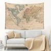 Vintage World Map Tapestry Concert Backdrop Fan Gift Wall Decor Artistic Home Decor