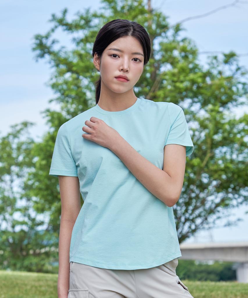 2ELA [2Pack] Air Queen Women'S Sorona Round Short Sleeve T-Shirt 7 Colors