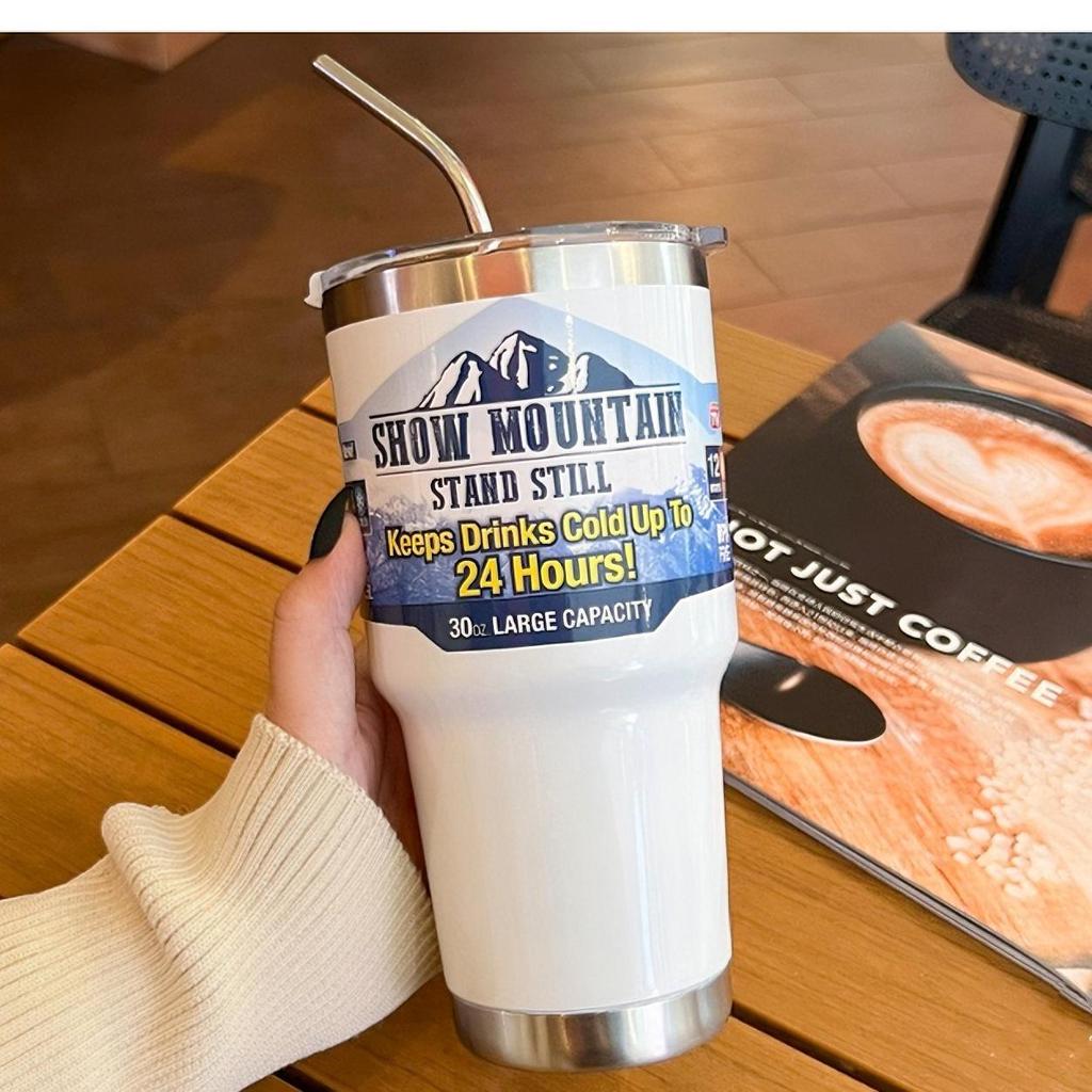 Ice King Large Capacity Insulated Stainless Steel Straw Cup