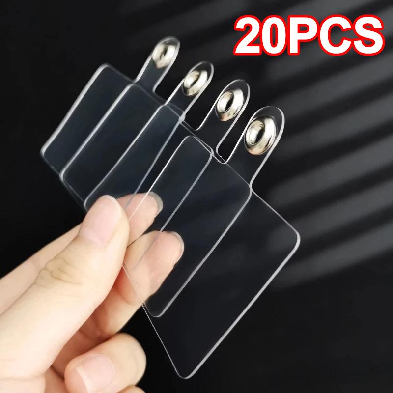 1-20pcs PVC Phone Tether Tabs Phone Lasso Replacement Transparent Phone Tether Patches Phone Case Anchor for Lanyard Hanging