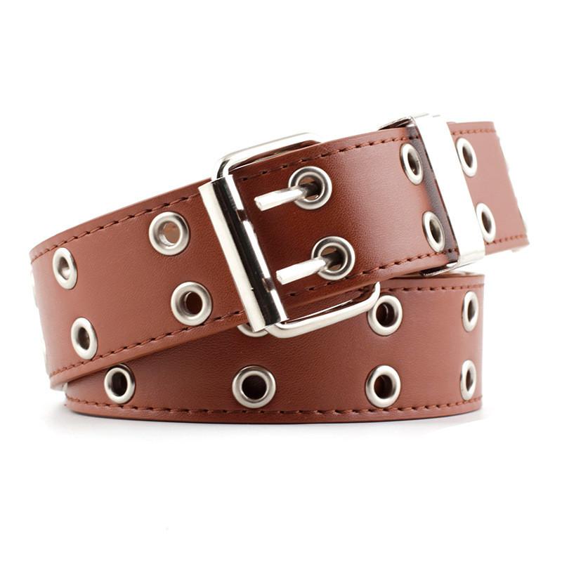 Chic Faux Leather Belt For Casual Denim With Unique Chain Accents Available In Various Fashionable Colors