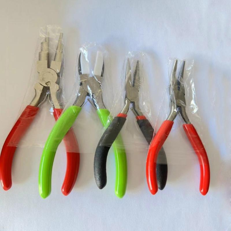 Essential Tools for Jewelry Making Nylon Nose Pliers Needle/Flat/Bent Nose Pliers Versatile Bail Making Pliers Ornament