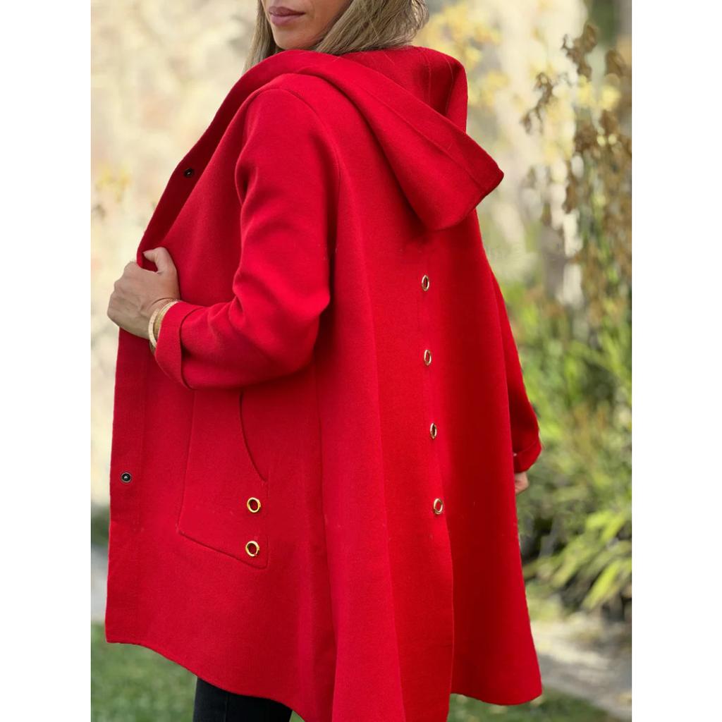2025 Storm-Ready Hooded Jacket - Single-Breasted Melton Wool Blazer W/ Quilted Lining, Smart Casual Urban Outerwear for Work to Weekend