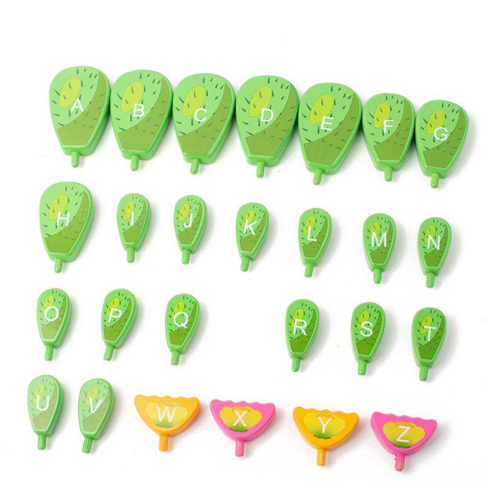 Kids Wooden Cactus Toy Alphabet Learning Toys Baby Balancing Cactus Toy Stacking Puzzles For Boys Girls