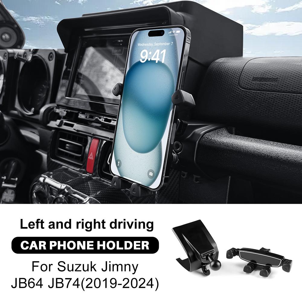 

Car Mobile Phone Holder for Suzuki Jimny JB64 JB74 2024 Bracket Mount Gravity GPS Stand Magnetic Trim Gravity Clamp Style