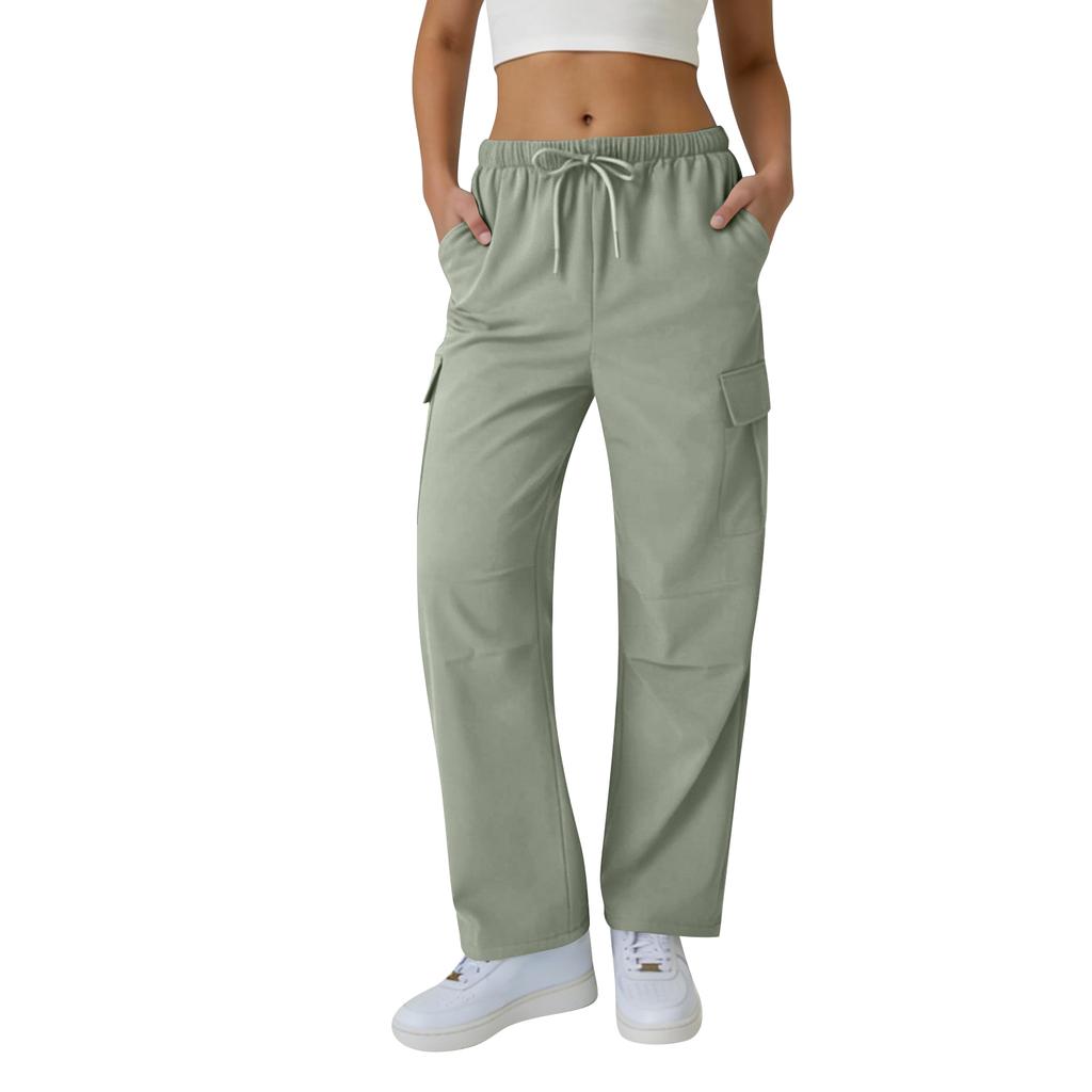 Women’s Loose Casual Pants – Quick-Dry Cargo Pants With Drawstring