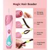 Geyiie Hair Twist Toys for Grils, DIY Hair Styling Tool Toys with Halloween Nail Sticker, DIY Hair Decoration Bead Maker, Girls Pretend Dress Up Toys