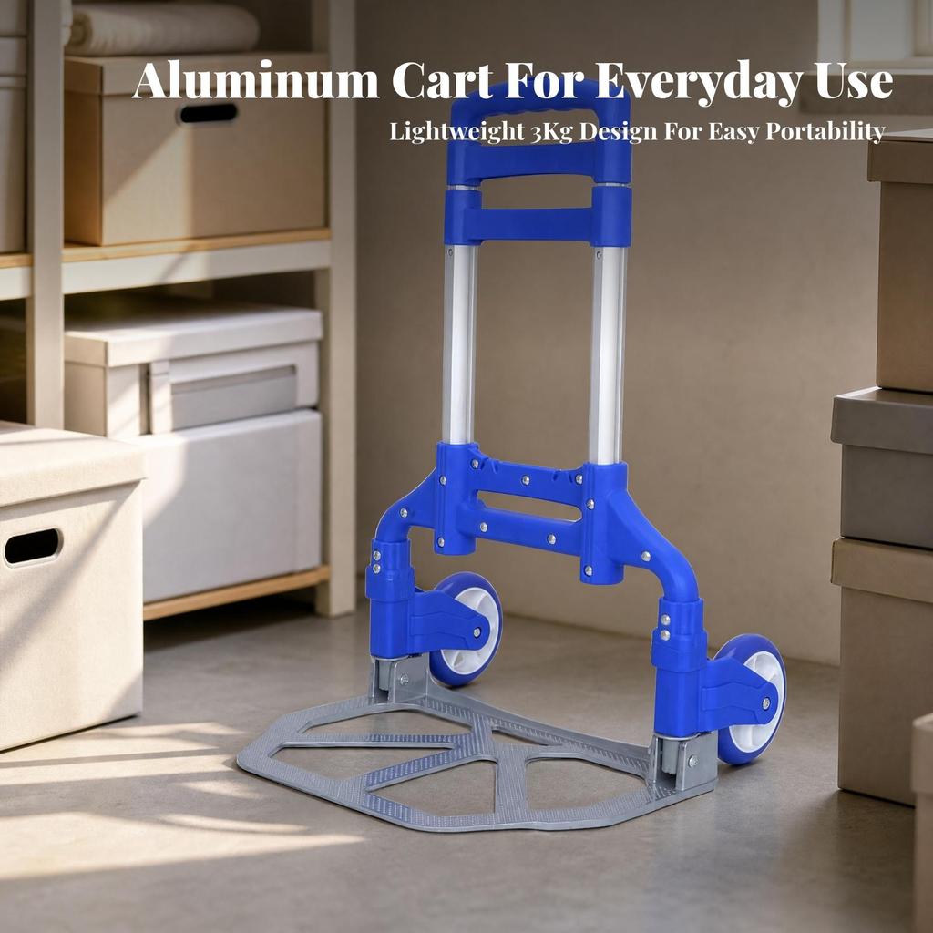 Aluminum Folding Hand Truck Portable Handle Utility Cart for Shopping