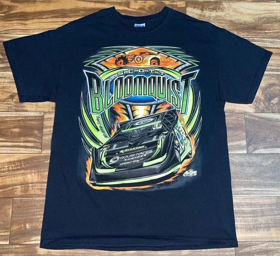 S129 - Vintage 90s Scott Bloomquist Late Model Racing T-Shirt, Scott Bloomquist Unisex T-Shirt S