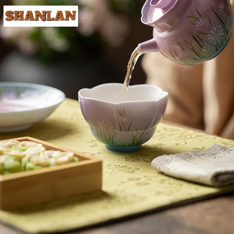 150ml Hand-painted Daisy Teacup Luxury Tea Bowl Sample Tea Cup Tea-tasting Personal Cup Chazhan Master Cups For Tea Decoration
