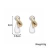 Trendy New 2 In 1 Detachable Stud Earrings for Women Gold Color Water Drop Studs Unusual Earrings Copper Color Metal Earrings