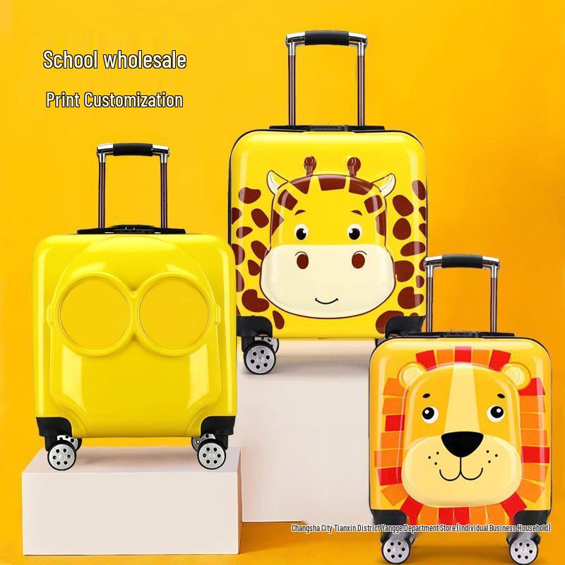 Children's Cartoon Trolley Suitcase with Universal Wheels - Ideal for Boys and Girls
