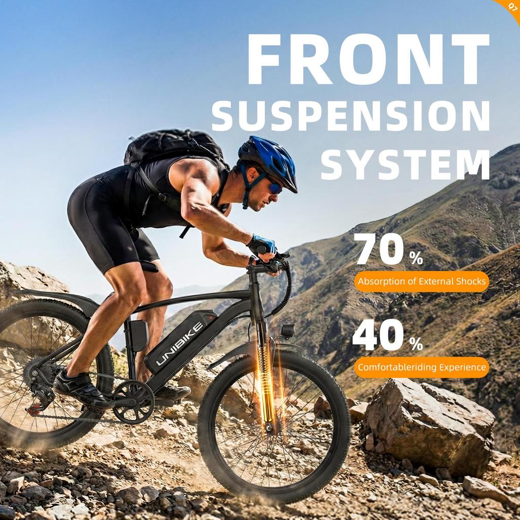 Aairsk 26'' Elektrofahrrad für Erwachsene, 250W Motor E-Bike, 36V 10Ah Abnehmbarer Akku, 25 km/h E-Mountainbike NFC