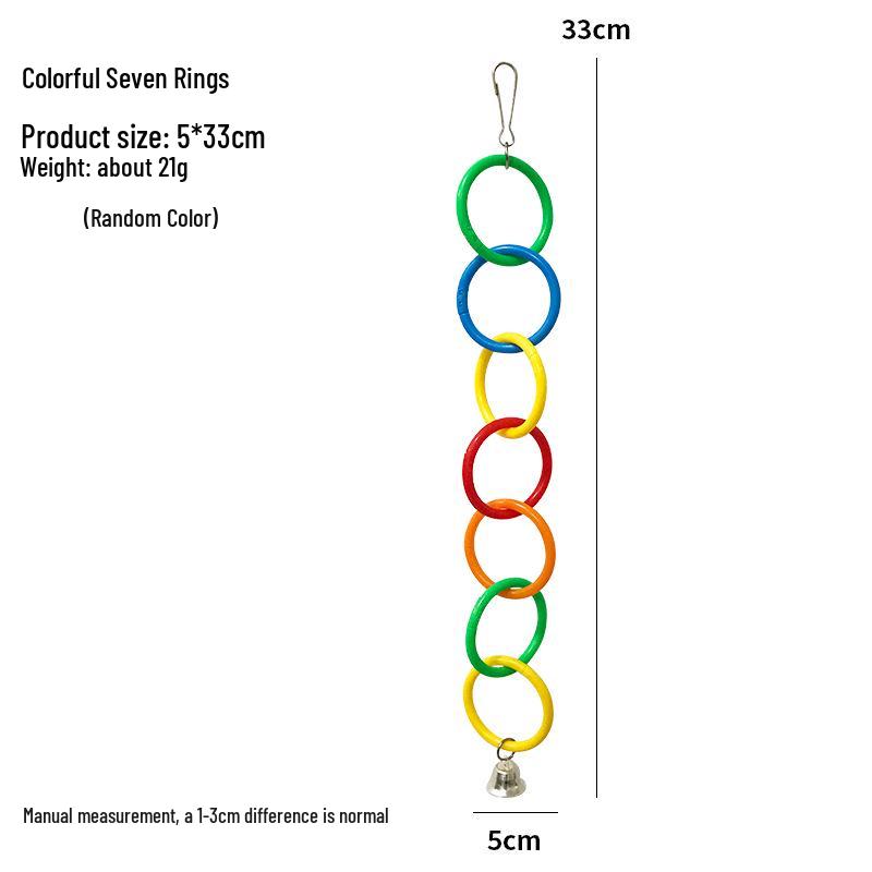 

Кольцо для лазания Parrot Tricolor: Пятицветный аксессуар-клетка для птиц для стачивания клюва и клевания Random color