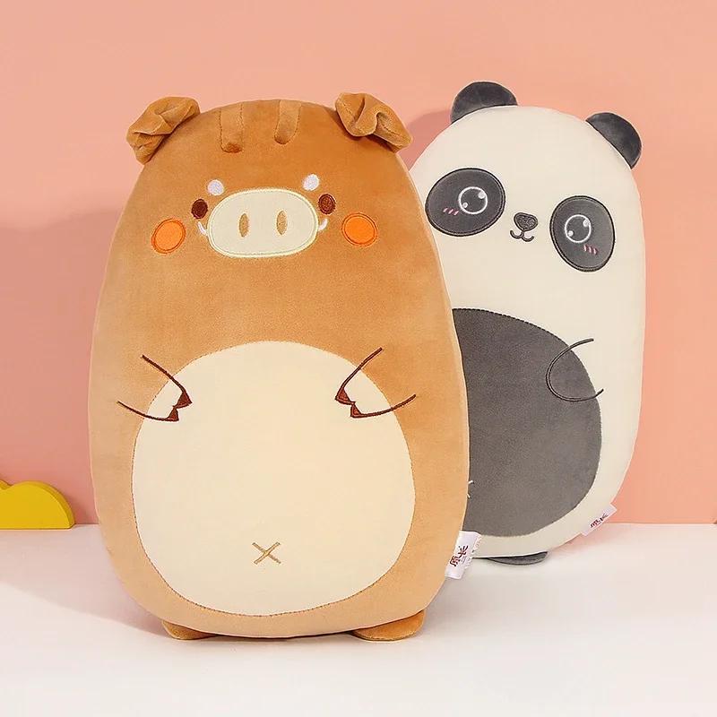 40/60cm Kawaii Animal Plush Pillow Cuddly Squishy Dinosaur Penguin Pig Rabbit Cat Panda Zoo Animal Soft Plushie Peluche Kid Gift